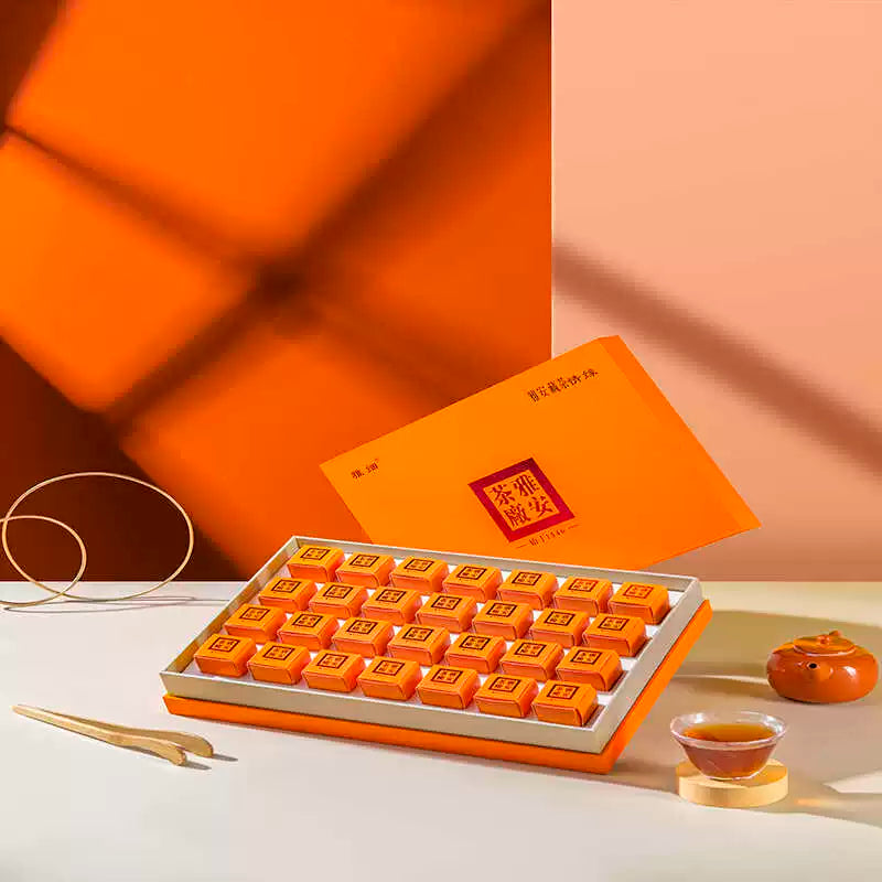 Yaxi Chocolate Tibetan Dark Tea 4g Individually Packaged Bags, Convenient Brewing with Rich and Aromatic Flavor