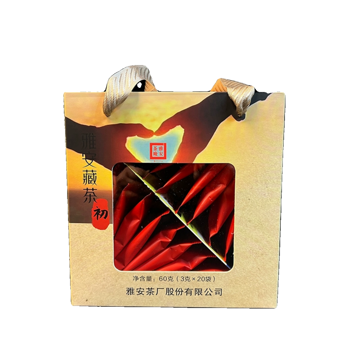 10-Year Aged Ya'an Tibetan Dark Tea, Small Brick Bagged Tea, 3g per bag, 20 bags